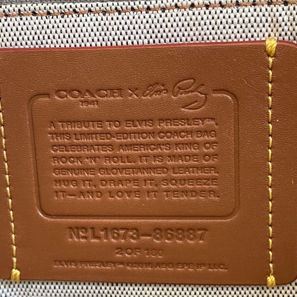 NWT COACH LIMITED EDITION X ELVIS COLLAGE CANVAS TOTE 86877 (#2 OF 180) - Picture 10 of 10